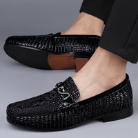 Gommino Men's First Layer Cowhide Soft Bottom Leather Shoes